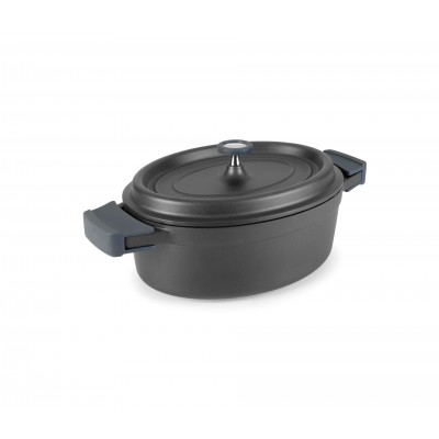 Cacerola oval negra alu. fund. 31x25 cms. Lacor 25935