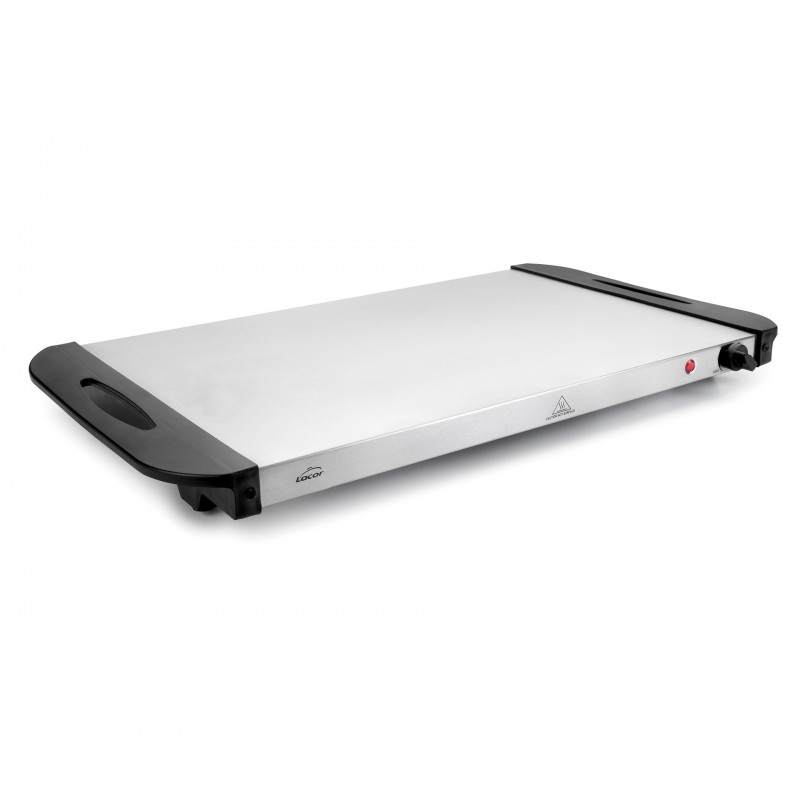 Placa calentamiento electr. inox grande. Lacor 69045