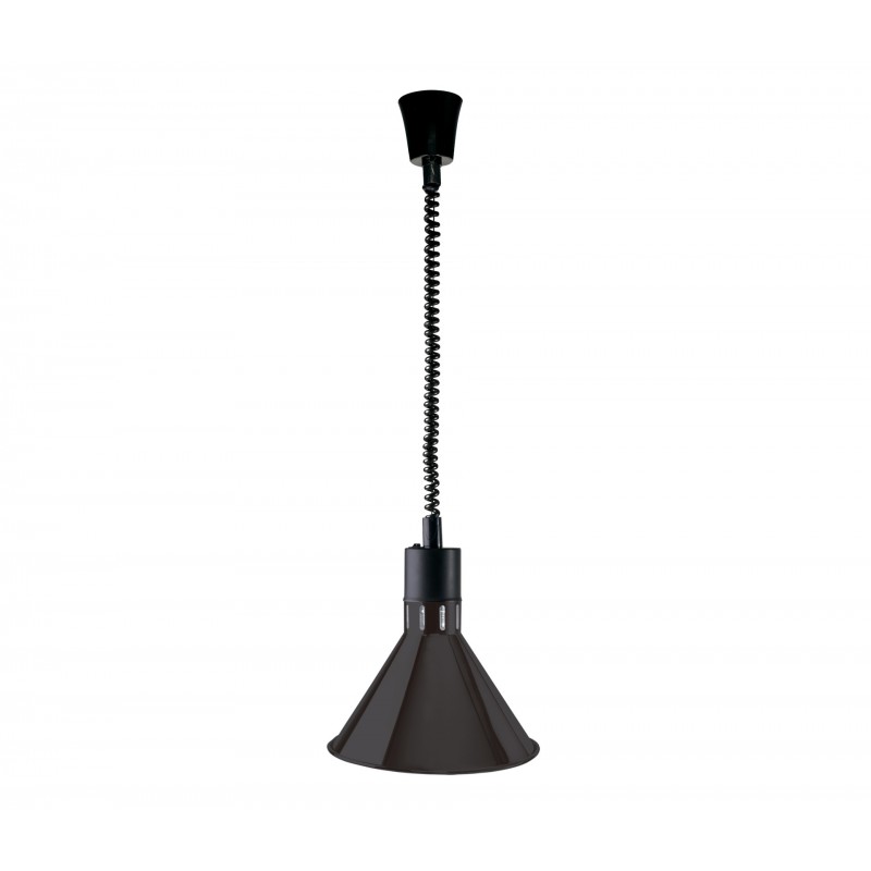 Lámpara calent. extensible cónica negra. Lacor 69576