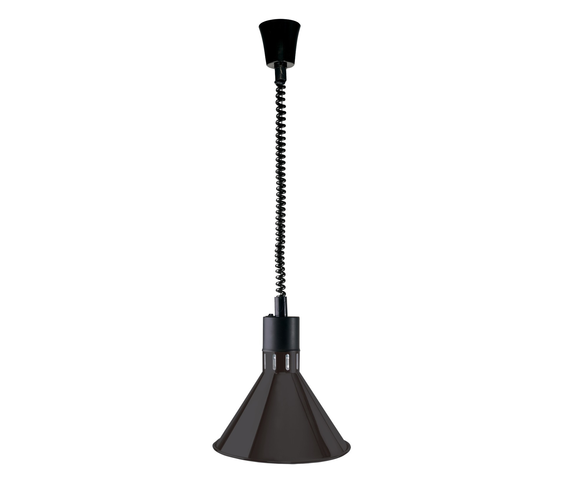 Lámpara calent. extensible cónica negra. Lacor 69576
