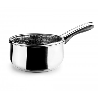 Cazo garinox 1810 Ø18CM con cestillo. Lacor 14618