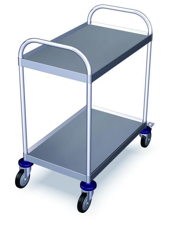 Carro de servicio con 2 entrepaños de 1235x535x97