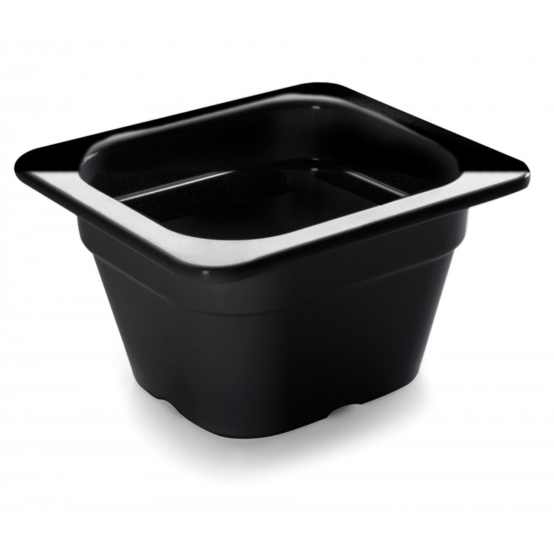 Cubeta negra melamina GN 16 176X162X65. Lacor 66665J