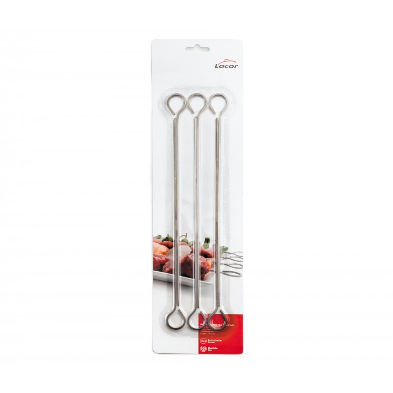 Pincho barbacoa cuadrado inox 405 mm.. Lacor 62445