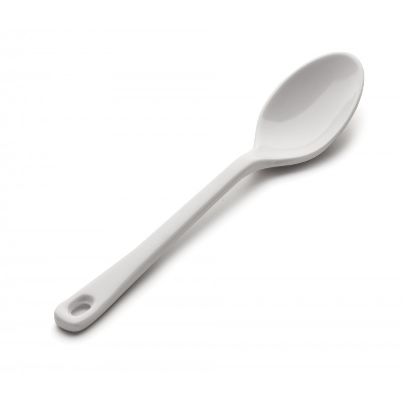 Cuchara lisa melamina clasica blanco 17. Lacor 63600