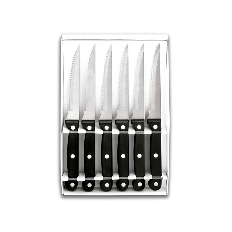 Set 6 cuchillos chuleteros micro dentad. Lacor 39060