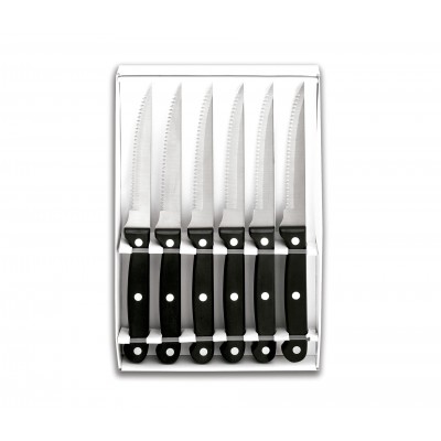 Set 6 cuchillos chuleteros lisos. Lacor 39061