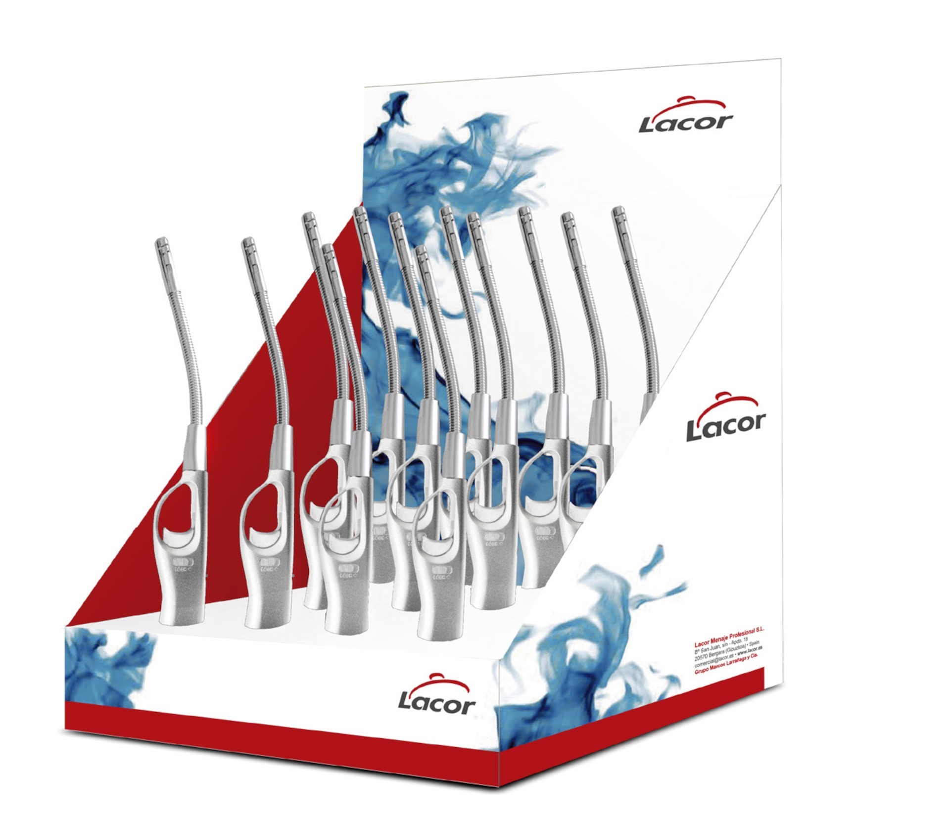 Caja display encendedor flex cocina 12PC. Lacor 68977