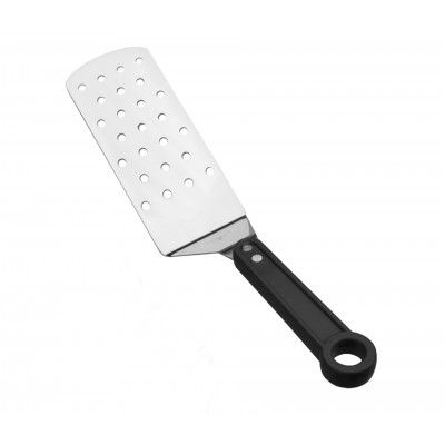 Espatula perforada mango negro 35 cms.. Lacor 60438