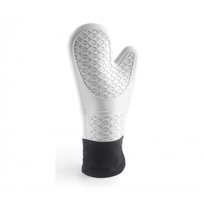 Guante cocina textil+silicona gris 38 cm. Lacor 61033