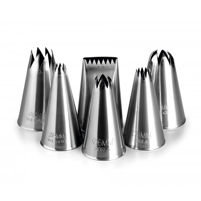 Set 6 boquillas (rosacintaheliceestre. Lacor 68998