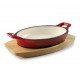 Cacerola oval magma red 175x125cm. Lacor 25852