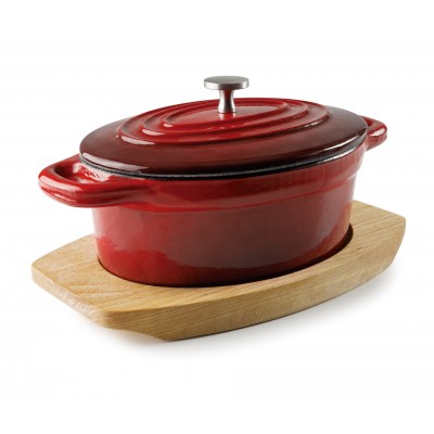 Cacerola ctapa oval magma red 13x10cm. Lacor 25857