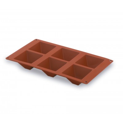 Molde silicona piramide 6 cavidades. Lacor 66822
