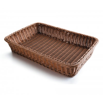 Cesta pan rectangular marron 53X335X9. Lacor 63890