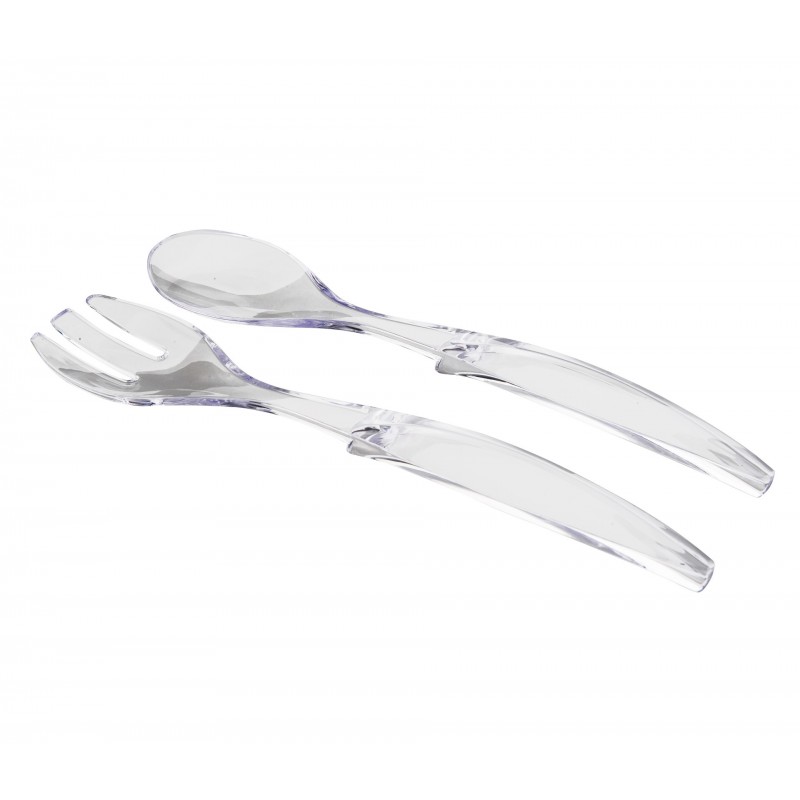 Tenedor+cuchara ensalada acrilicos 30 cm. Lacor 62399