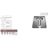 Taza turca acero inox. 750x750x133 mm.