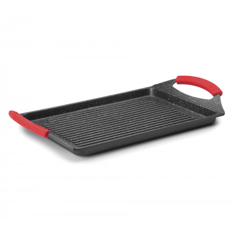 Placha-grill alum. fund34x26 eco-piedra. Lacor 24134