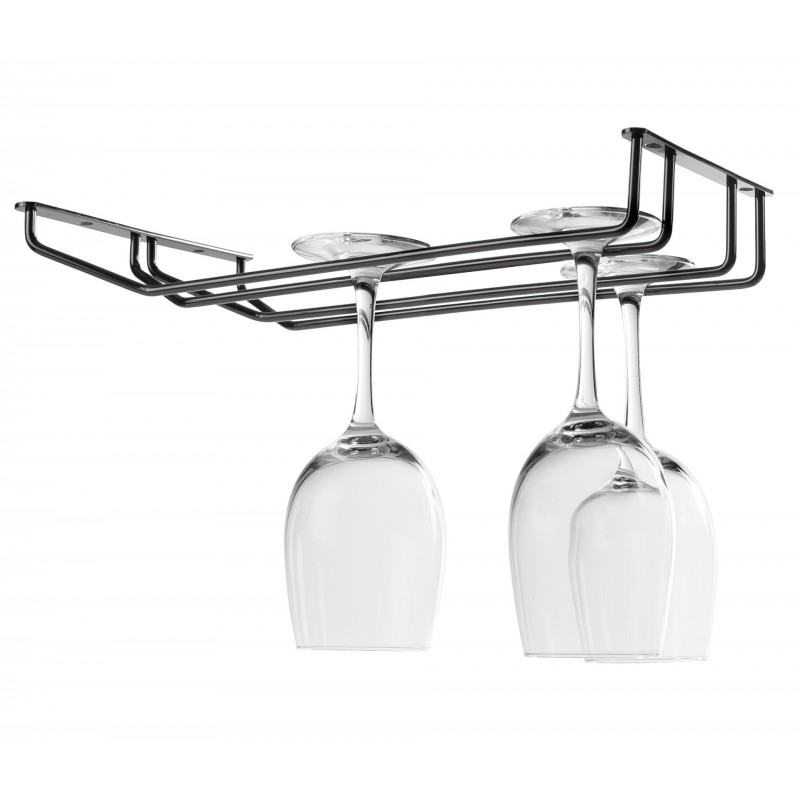 Soporte DE copas techo doble black. Lacor 62265