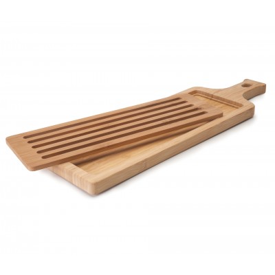 Tabla corte pan bambu 50X15X2 cm. Lacor 60495