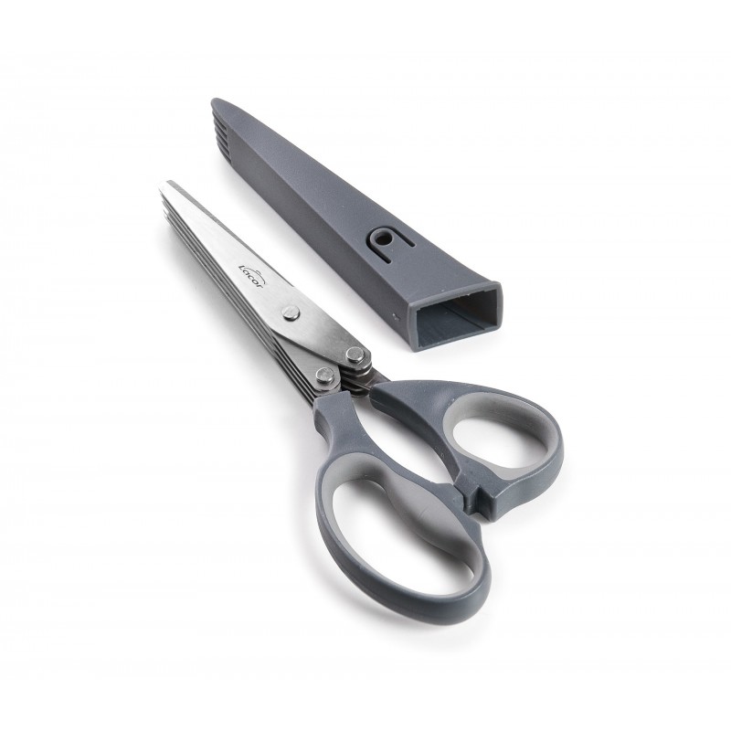 Tijeras 5 cortes+peine limpieza. Lacor 60022