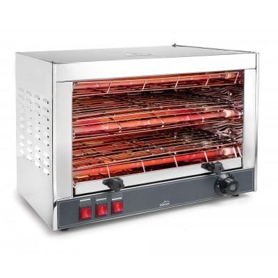 Tostador elec. horiz. parrilla doble 3600W. Lacor 69173