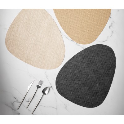 Mantel individual oval grey 45x36CM. Lacor 66881