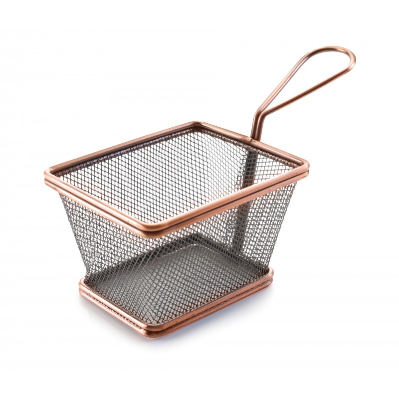 Cestillo cuadrado bronce 12X10X9 cm. Lacor 61062