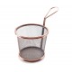 Cestillo redondo bronce D12X10 cm. Lacor 61063