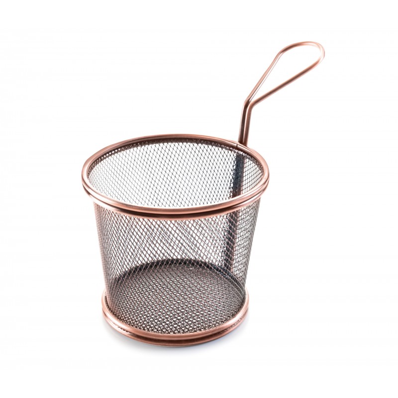 Cestillo redondo bronce D12X10 cm. Lacor 61063