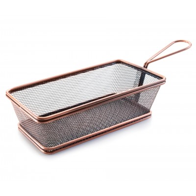 Cestillo rectangular bronce 21x11x6cm. Lacor 61066