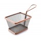 Cestillo cuadrado bronce 10X8X7 cm. Lacor 61067