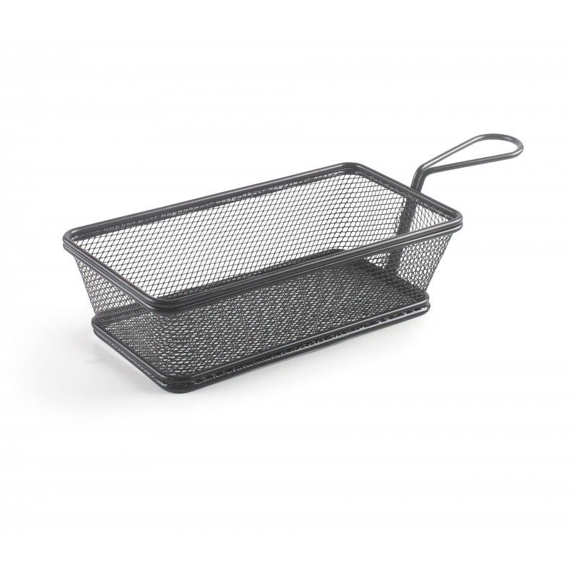 Cestillo rectang21x11x6cm black. Lacor 61155