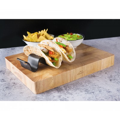 Soporte para 2-3 tacos melamina black. Lacor 63282