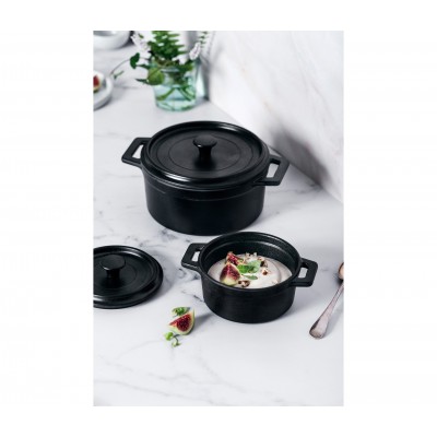 Mini-cocote melamina d9cm stapa black. Lacor 63390