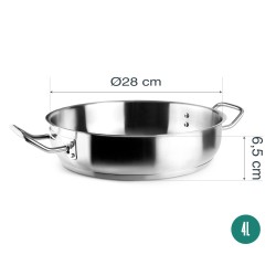 Paellera sin tapa Ø28 cm gastro. Lacor 16628