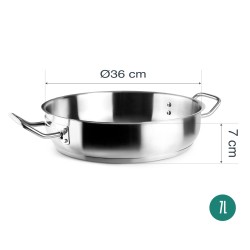 Paellera sin tapa Ø36 cm gastro. Lacor 16636