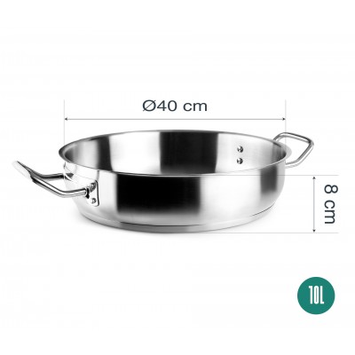 Paellera sin tapa Ø40 cm gastro. Lacor 16640