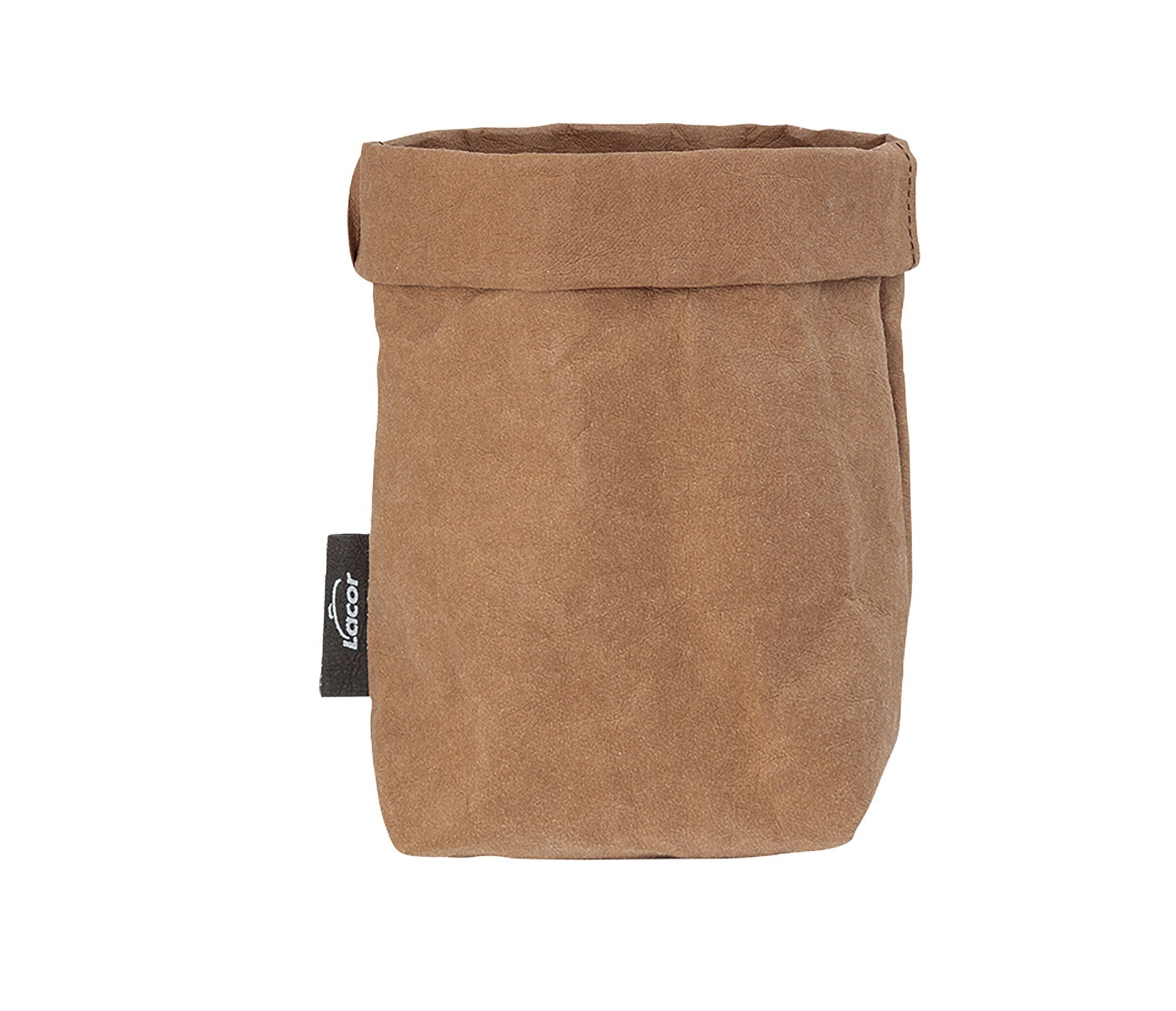 Panera papel lavable marrón 10X10X25 cm. Lacor 63476