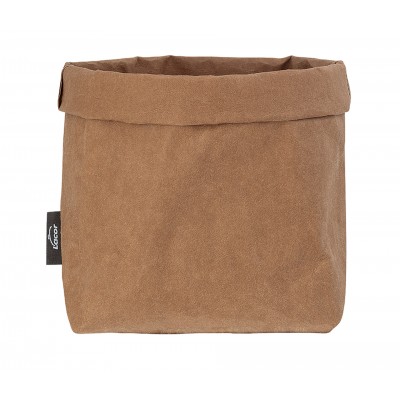 Panera papel lavable marrón 15X15X25 cm. Lacor 63478