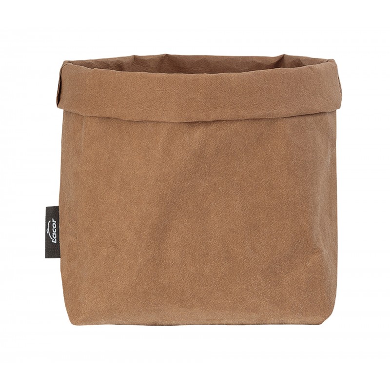 Panera papel lavable marrón 15X15X25 cm. Lacor 63478
