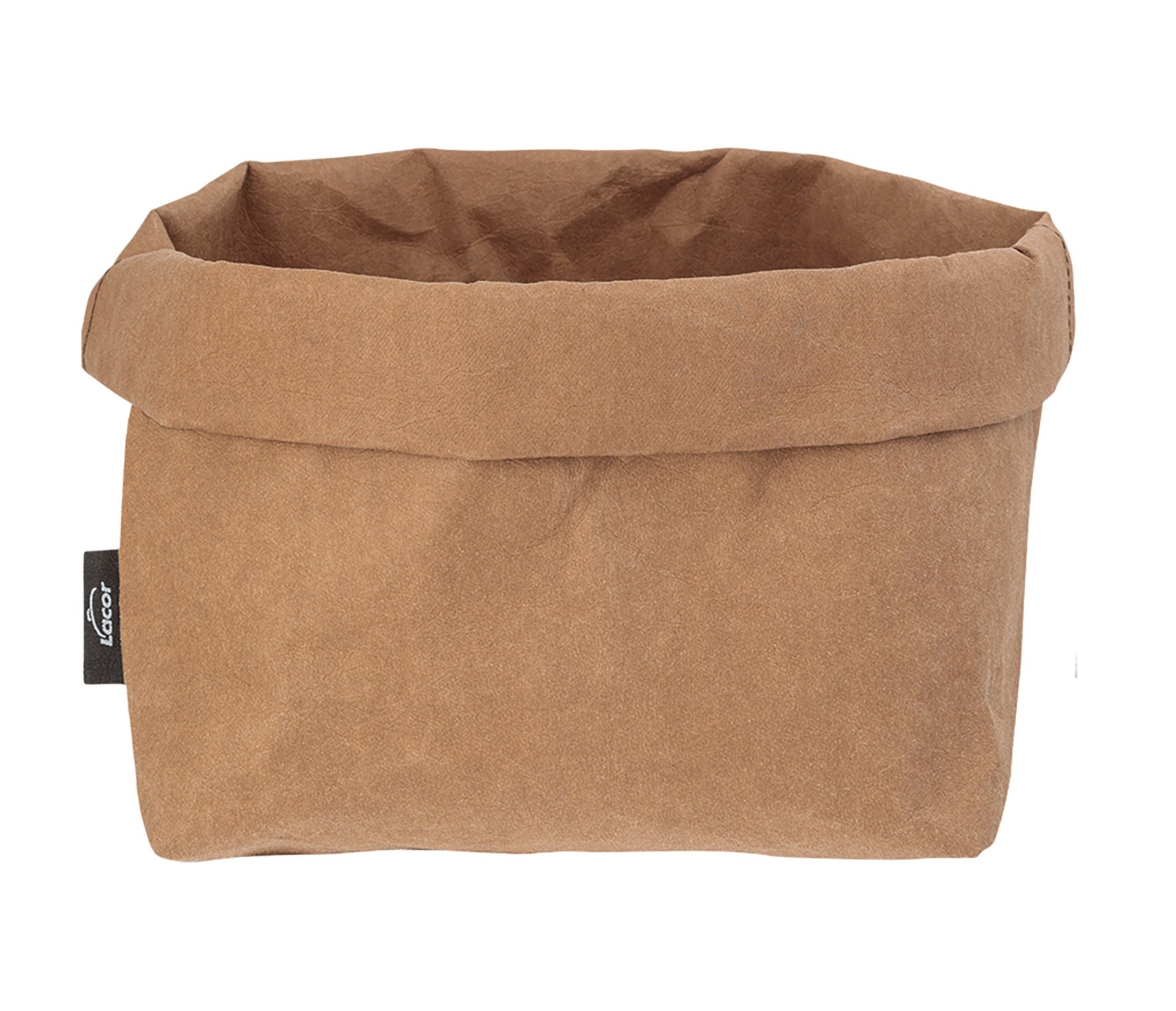 Panera papel lavable marrón 20X20X33 cm. Lacor 63479