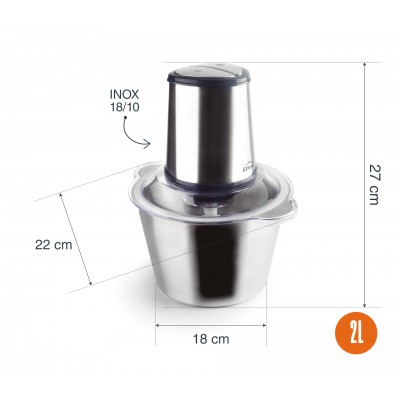 Picadora electrica inox 2L. Lacor 69544