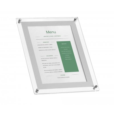 Porta menu exterior A3 acrilico. Lacor 39403