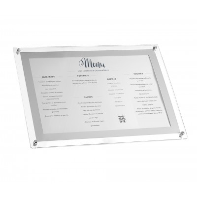 Atril porta menu acrilico A3. Lacor 39423