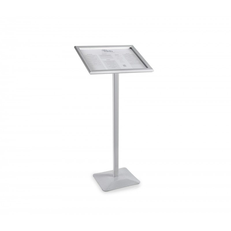 Atril porta menu aluminio A3. Lacor 39433