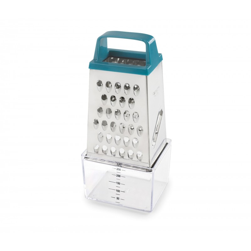 Rallador 4 caras inox con contenedor. Lacor 61363