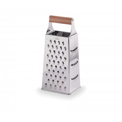 Rallador 4 caras inox con mango madera. Lacor 61364