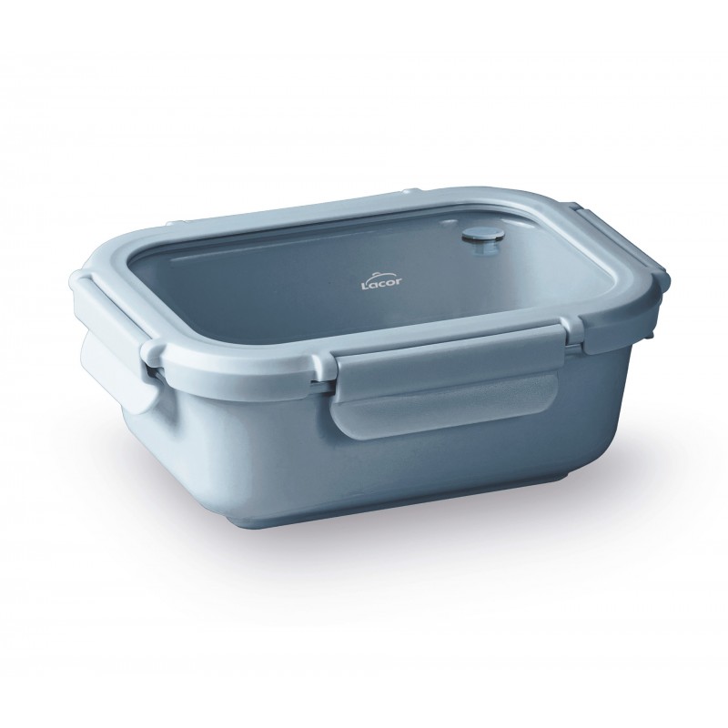 Recipiente rectangular ceram blue 400ML. Lacor 64640