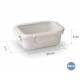 Recipiente rectangular ceram cream 900ML. Lacor 64652